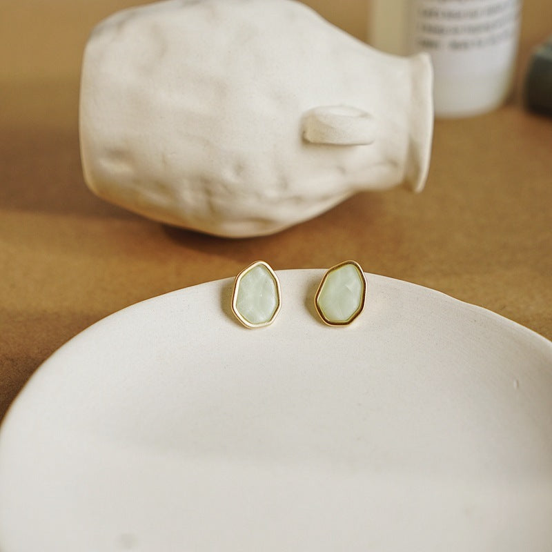 Geometric diamond handmade earrings