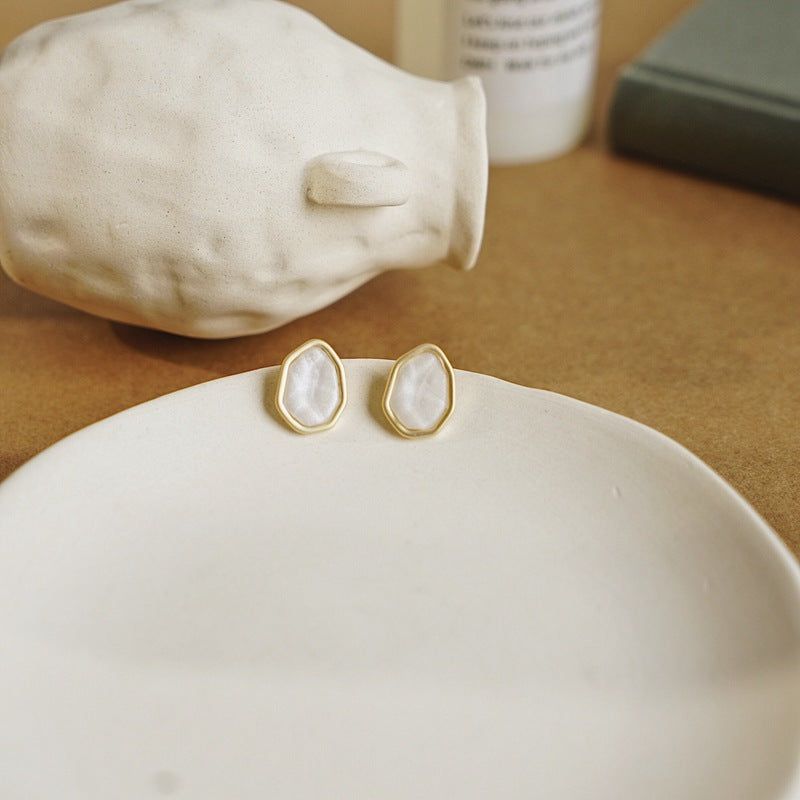 Geometric diamond handmade earrings