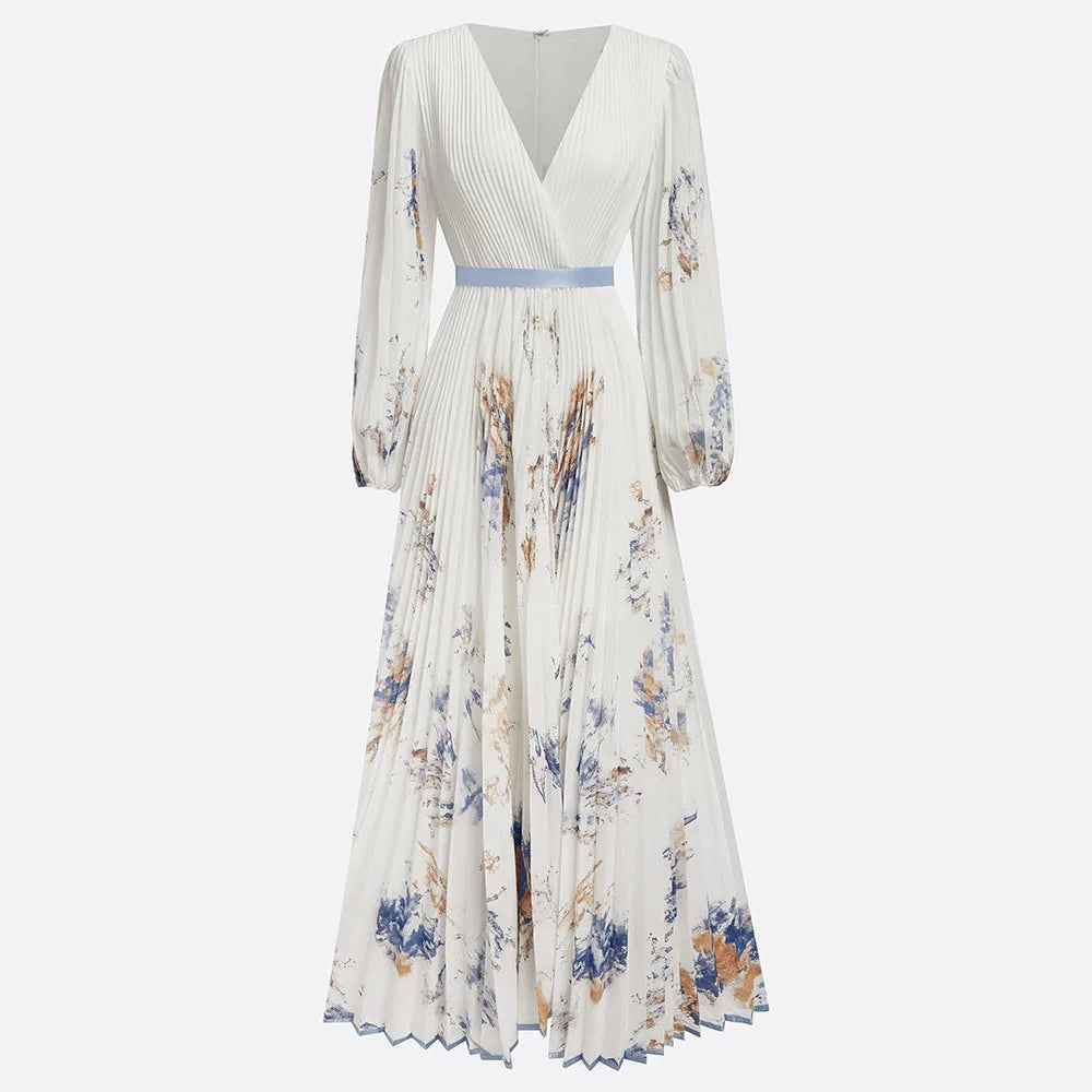 S-3XL Floral Chiffon Dress Cross-Border for Amazon Independent Station Popular for Casual Summer Holiday