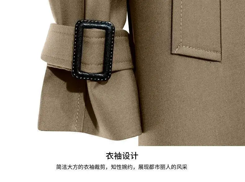 S-3XL Windbreaker Mid to Long Knee Length Trench Coat New Falling Coat Goddess Fan British Style Windbreaker