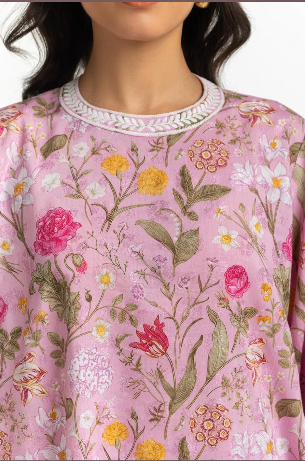 Gul Ahmed Original Printed viscose With embroidery Co-Ord Set