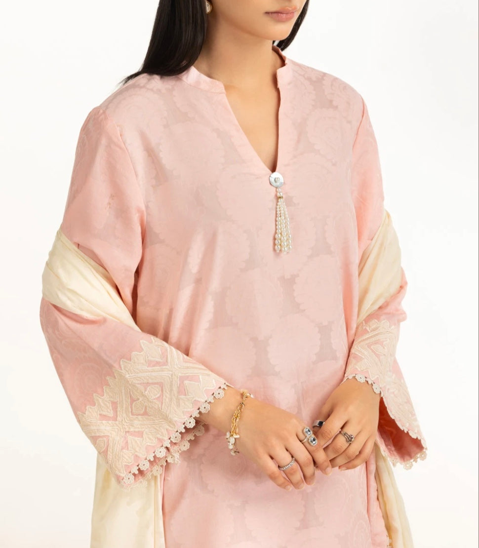 Gul Ahmed Original Pakistani 3 PC Jacquard Embroidered Suit