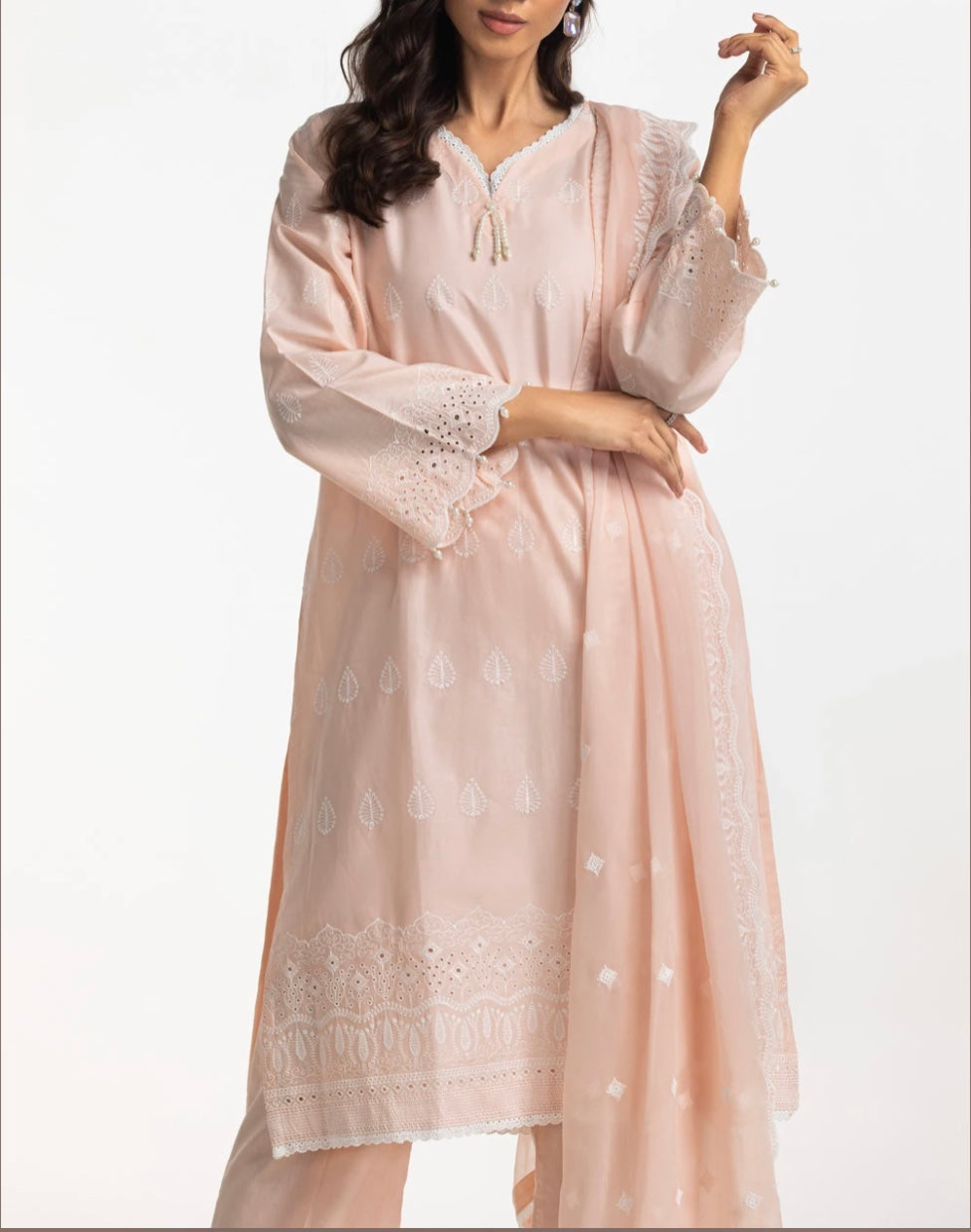 Gul Ahmad Pakistani 3PC Lawn Schiffli Embroidered Suit