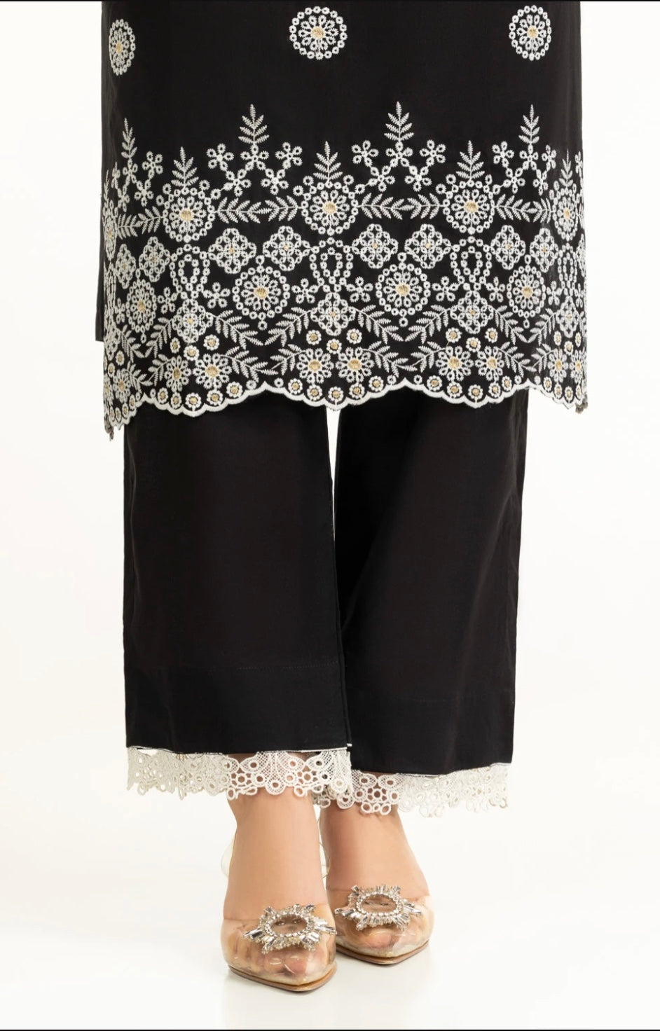 Gul Ahmed Original Pakistani 3 PC Lawn Schiffli Embroidered Suit