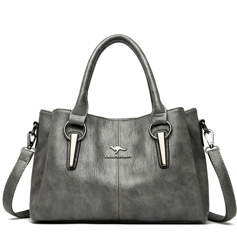 Genuine 3Layers High Quality Soft PU Leather Ladies Shoulder Crossbody Bags for Women Luxury Handbags Women Designer A Main