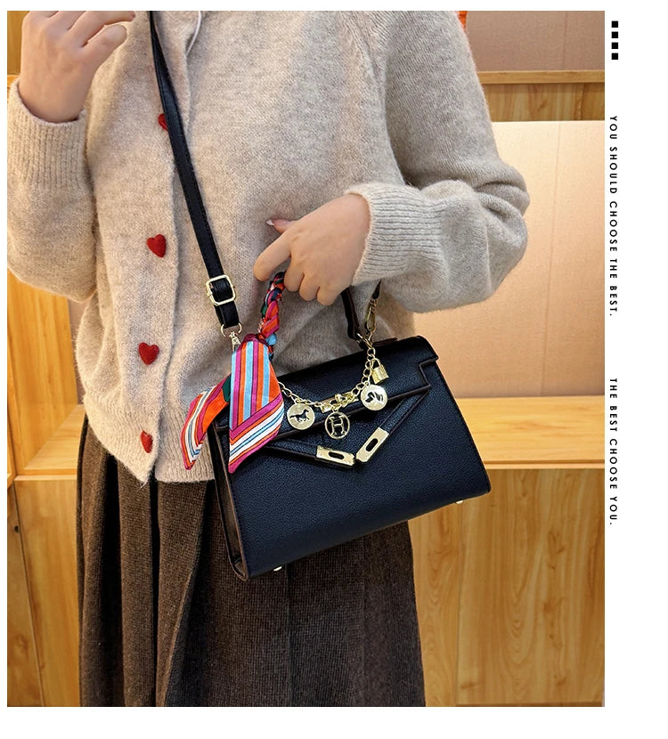 High Quality Ladies Shoulder Bag Leather Messenger Crossbody Handbags Fashion Designer Popular Classic Chic