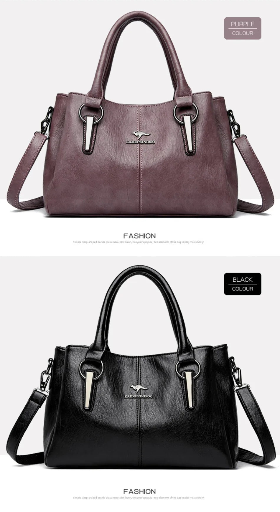 Genuine 3Layers High Quality Soft PU Leather Ladies Shoulder Crossbody Bags for Women Luxury Handbags Women Designer A Main