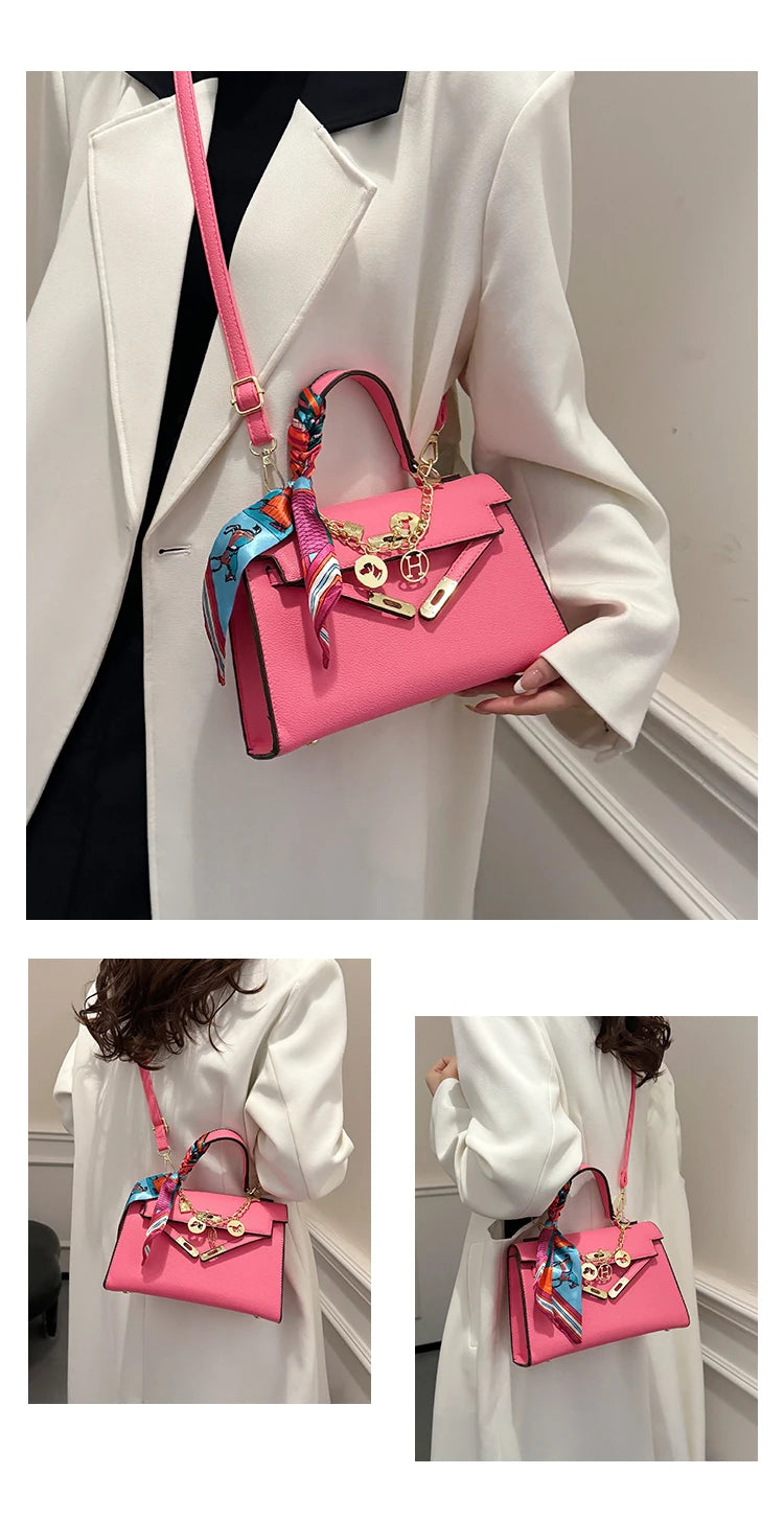 High Quality Ladies Shoulder Bag Leather Messenger Crossbody Handbags Fashion Designer Popular Classic Chic