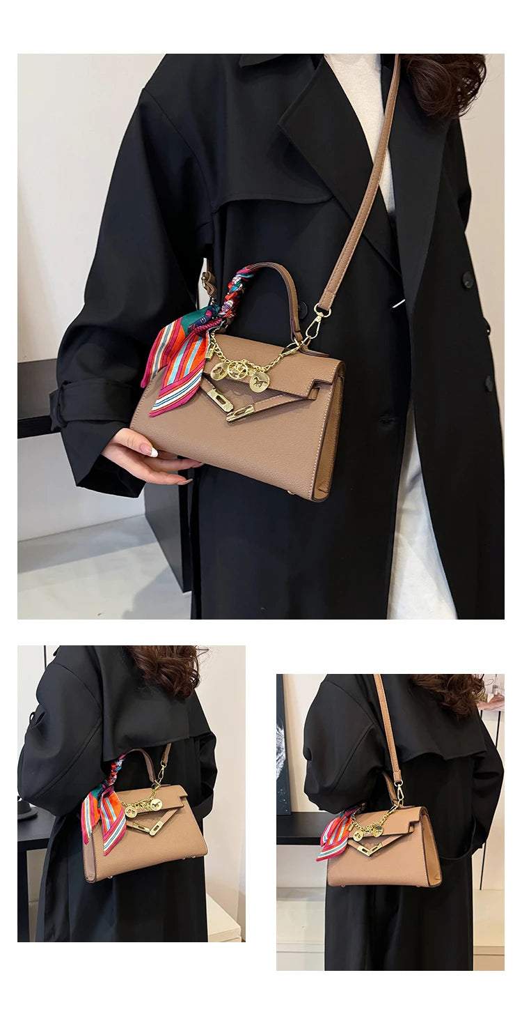High Quality Ladies Shoulder Bag Leather Messenger Crossbody Handbags Fashion Designer Popular Classic Chic
