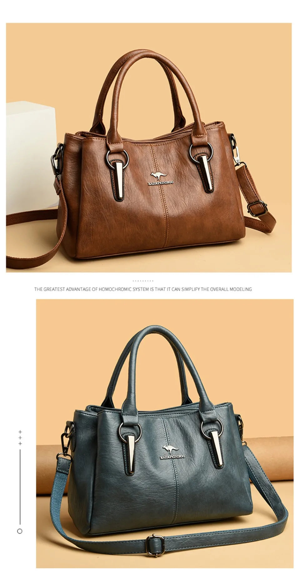 Genuine 3Layers High Quality Soft PU Leather Ladies Shoulder Crossbody Bags for Women Luxury Handbags Women Designer A Main