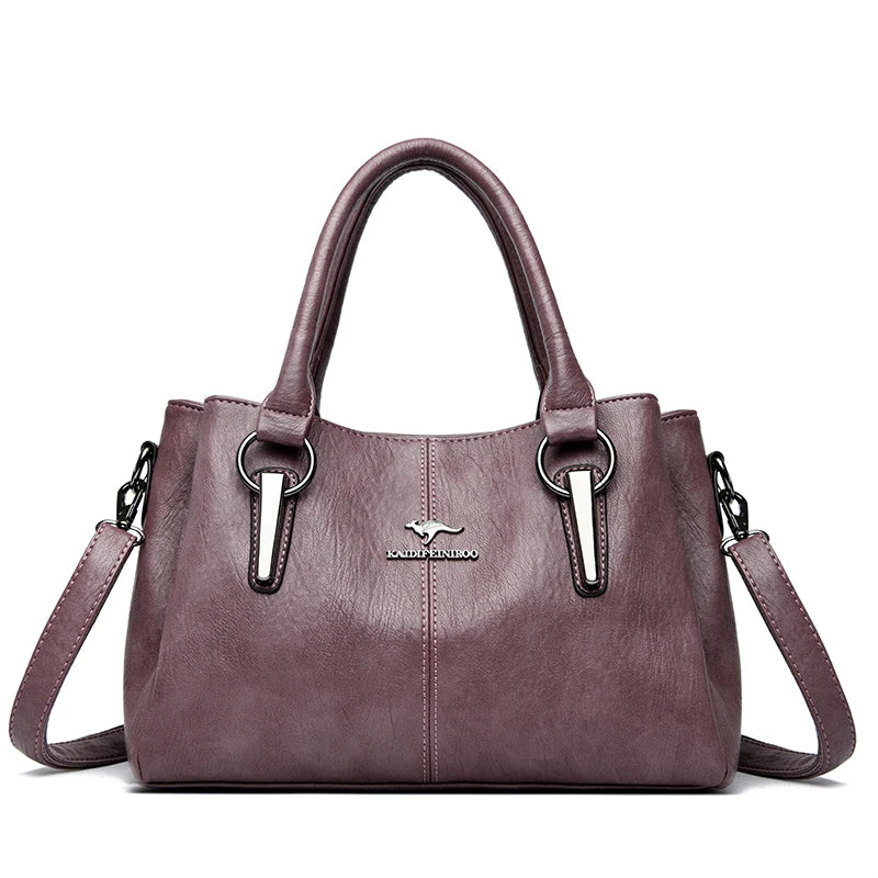 Genuine 3Layers High Quality Soft PU Leather Ladies Shoulder Crossbody Bags for Women Luxury Handbags Women Designer A Main