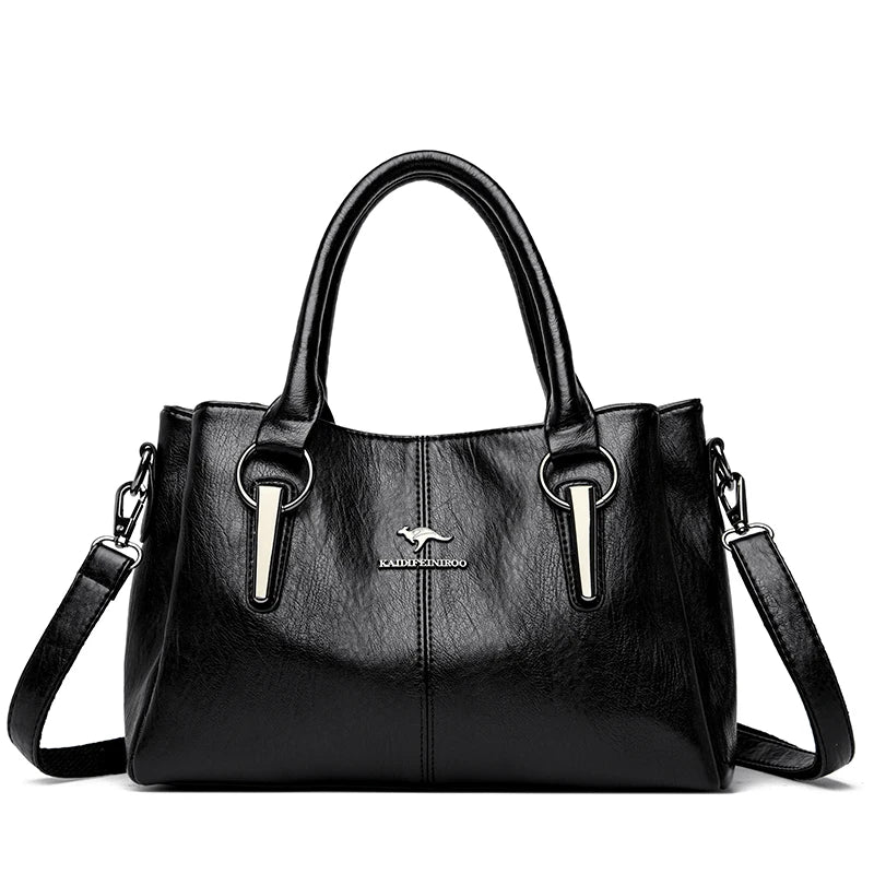 Genuine 3Layers High Quality Soft PU Leather Ladies Shoulder Crossbody Bags for Women Luxury Handbags Women Designer A Main