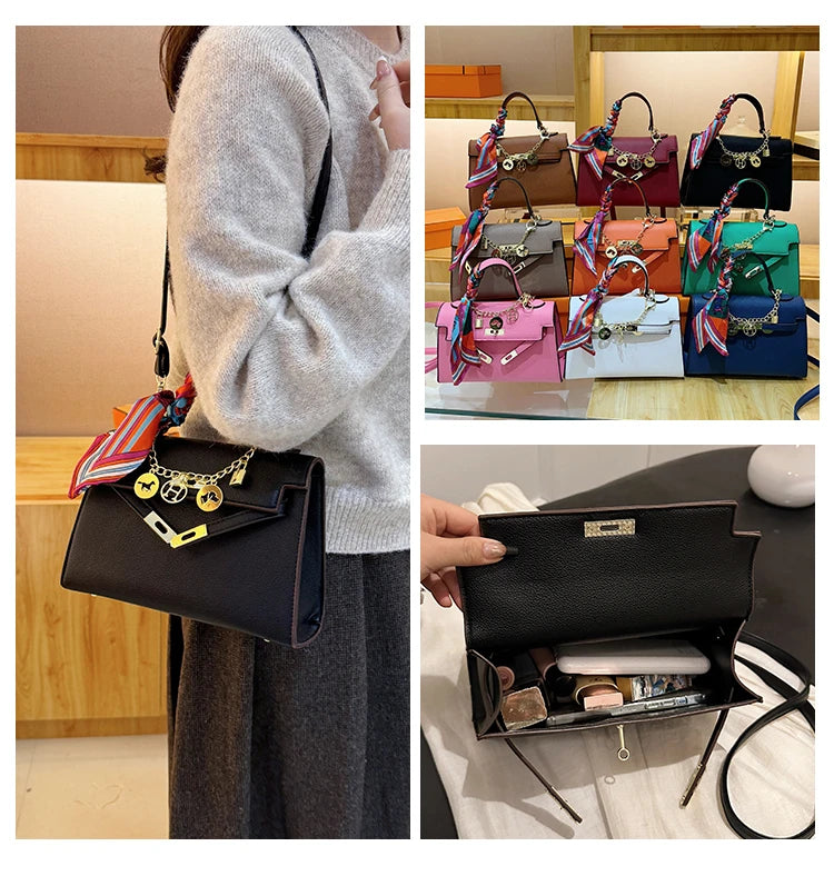 High Quality Ladies Shoulder Bag Leather Messenger Crossbody Handbags Fashion Designer Popular Classic Chic