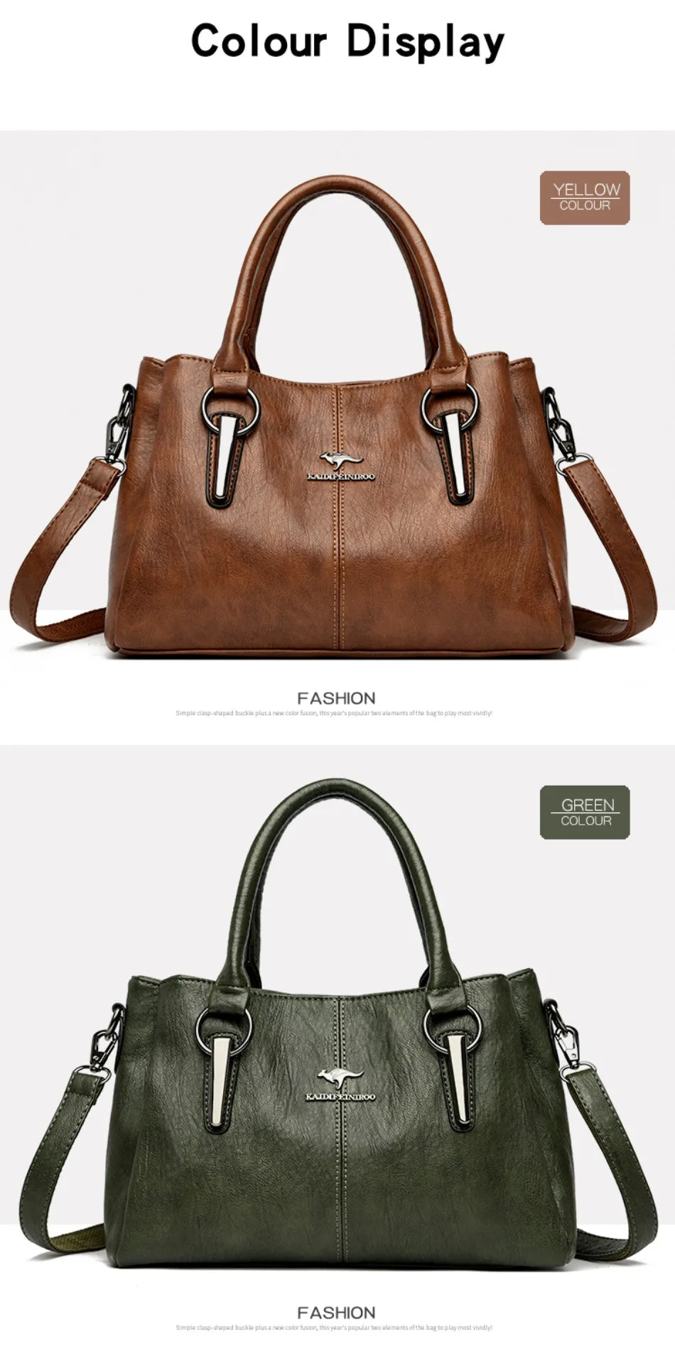 Genuine 3Layers High Quality Soft PU Leather Ladies Shoulder Crossbody Bags for Women Luxury Handbags Women Designer A Main