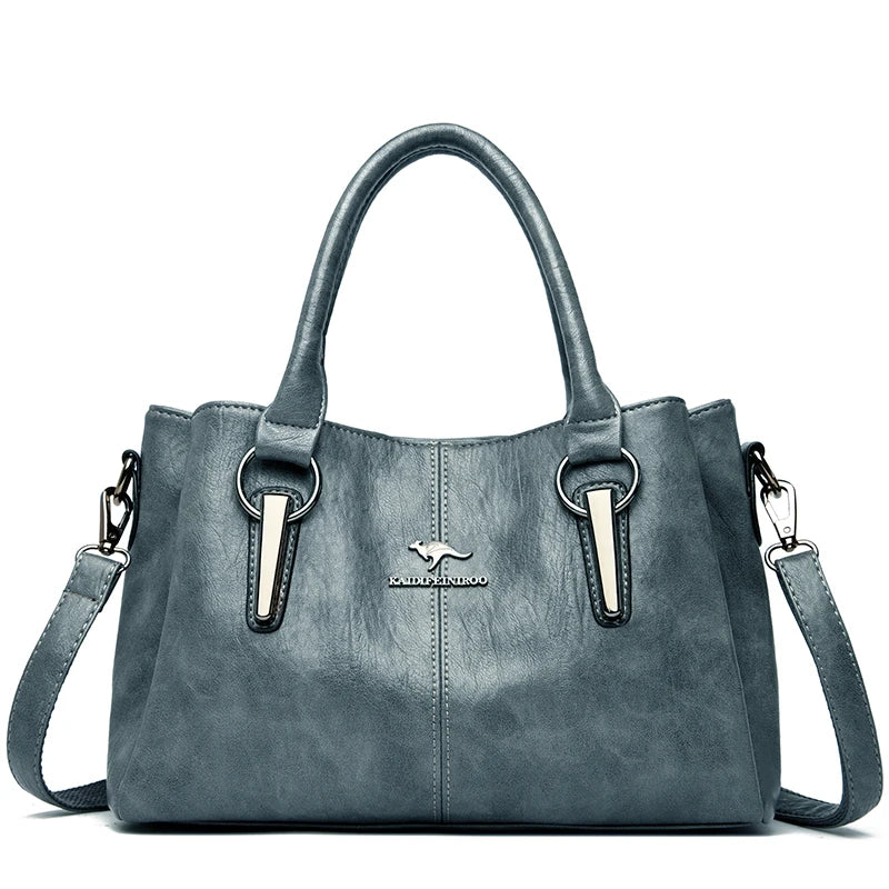 Genuine 3Layers High Quality Soft PU Leather Ladies Shoulder Crossbody Bags for Women Luxury Handbags Women Designer A Main