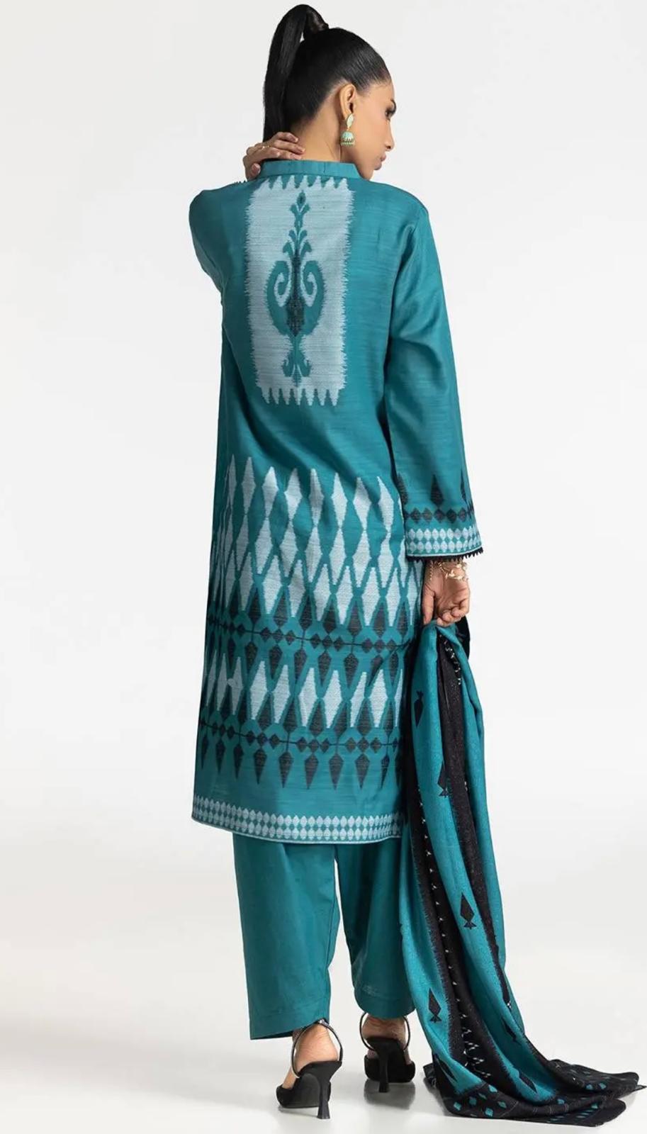 GUL-AHMED ORIGINAL 3 PCS PAKISTANI JACQUARD SUIT FOR SPRING AND SUMMER SEASON