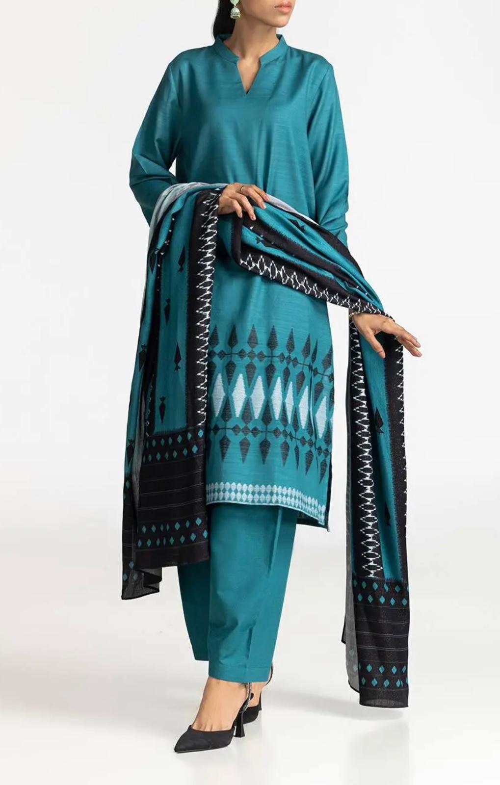 GUL-AHMED ORIGINAL 3 PCS PAKISTANI JACQUARD SUIT FOR SPRING AND SUMMER SEASON