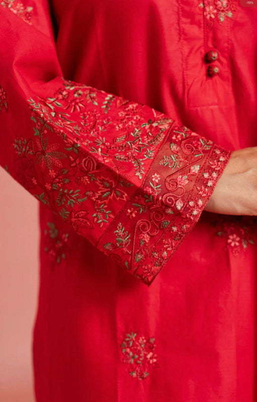 Alkaram Original 3 PCS Pakistani Cambric Lawn Embroidered Suit