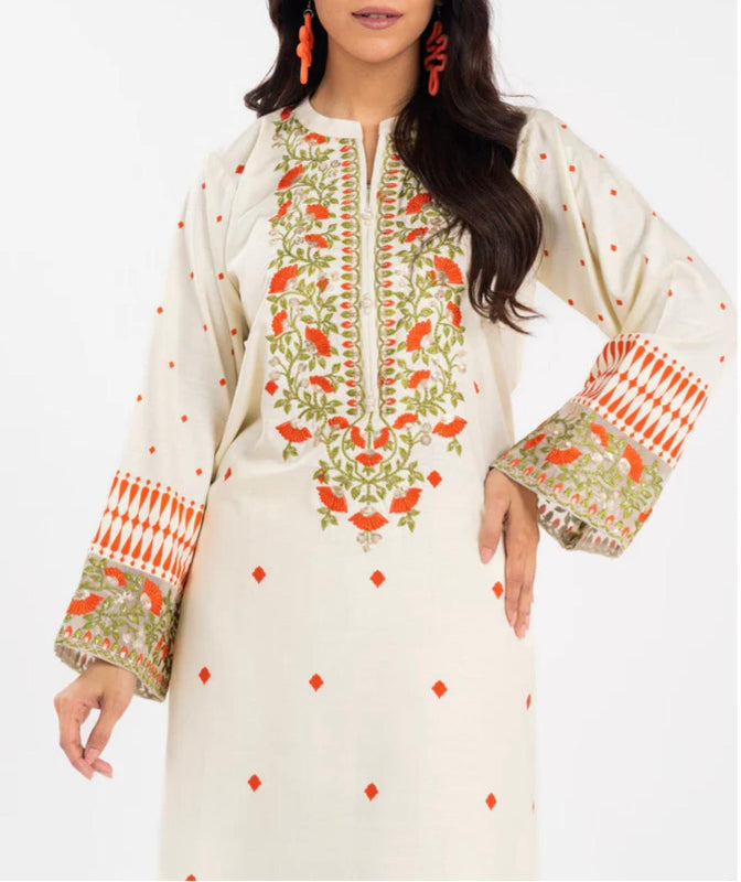 Alkaram Original 3 PCS Pakistani Cambric Lawn Embroidered Suit