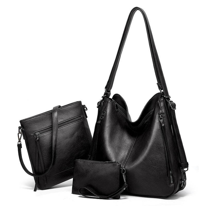 3Pcs-Women's Shoulder Bag Three Piece Tote Crossbody Back Bag