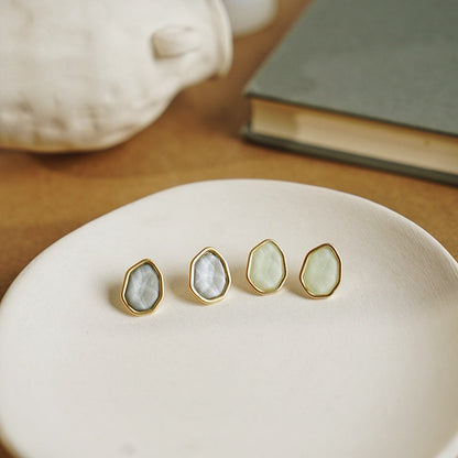 Geometric diamond handmade earrings