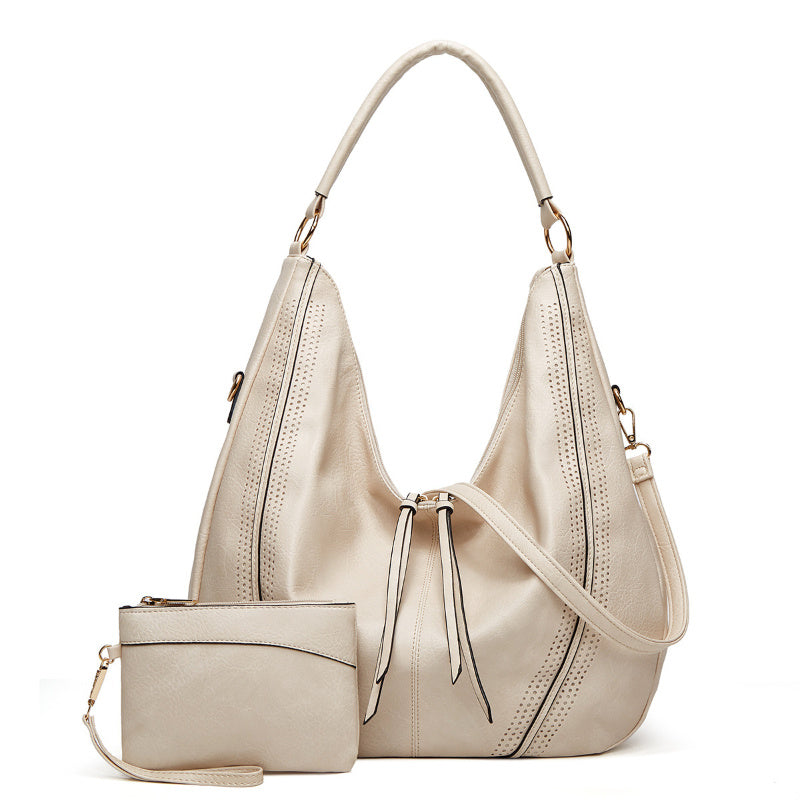 New Trend Retro Large  Capacity Tote Shoulder Bag Tassel Hollow One-shoulder Casual Bag Women's Big Bag Casual Bag