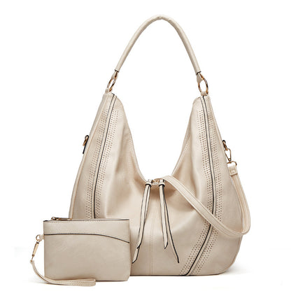 New Trend Retro Large  Capacity Tote Shoulder Bag Tassel Hollow One-shoulder Casual Bag Women's Big Bag Casual Bag