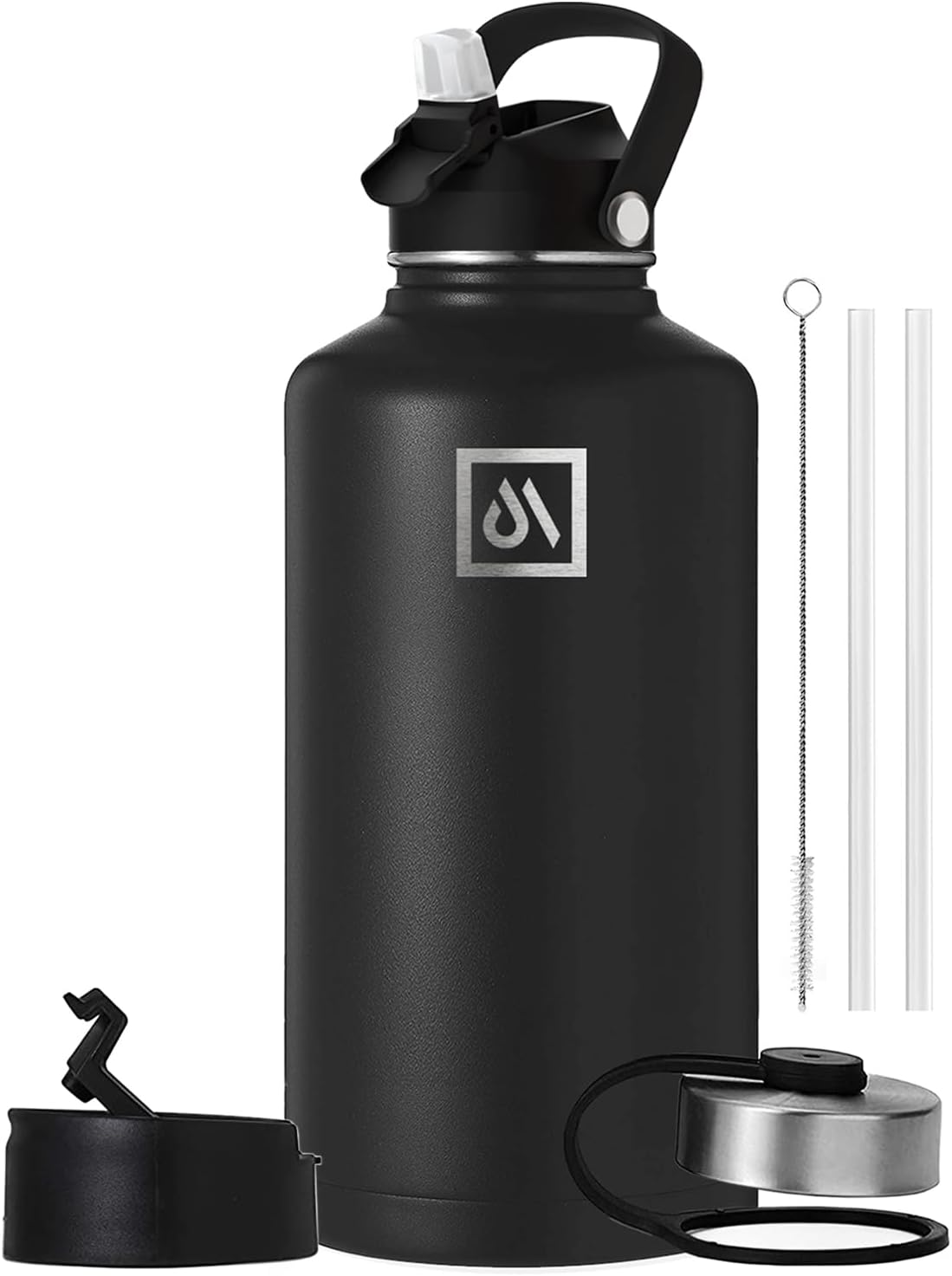 Meteor 650ml Insulated Water Bottle with Straw Lid, Coffee Lid & Flex Cap - Hot 24hrs & Cold 48hrs – Vacuum Stainless Steel Water Flask Thermos Mug - for Sports, Travel, Office, Kids