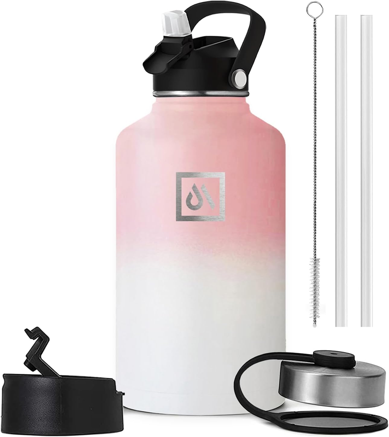 Meteor 650ml Insulated Water Bottle with Straw Lid, Coffee Lid & Flex Cap - Hot 24hrs & Cold 48hrs – Vacuum Stainless Steel Water Flask Thermos Mug - for Sports, Travel, Office, Kids