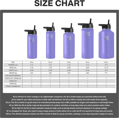 Meteor 650ml Insulated Water Bottle with Straw Lid, Coffee Lid & Flex Cap - Hot 24hrs & Cold 48hrs – Vacuum Stainless Steel Water Flask Thermos Mug - for Sports, Travel, Office, Kids