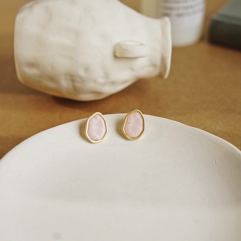 Geometric diamond handmade earrings