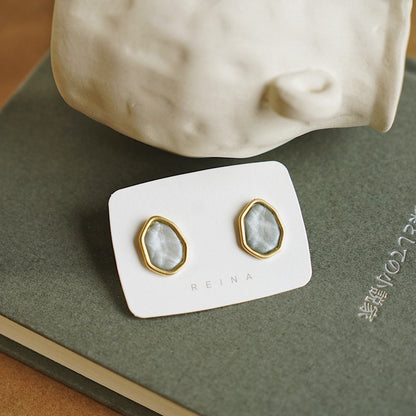 Geometric diamond handmade earrings