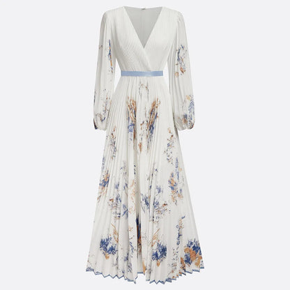 S-3XL Floral Chiffon Dress Cross-Border for Amazon Independent Station Popular for Casual Summer Holiday