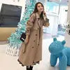 S-3XL   Windbreaker Mid to Long Knee Length Trench Coat New Falling Coat Goddess Fan British Style Windbreaker