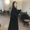 S-3XL   Windbreaker Mid to Long Knee Length Trench Coat New Falling Coat Goddess Fan British Style Windbreaker