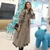 S-3XL   Windbreaker Mid to Long Knee Length Trench Coat New Falling Coat Goddess Fan British Style Windbreaker