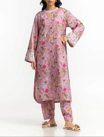 Gul Ahmed Original Printed viscose With embroidery Co-Ord Set