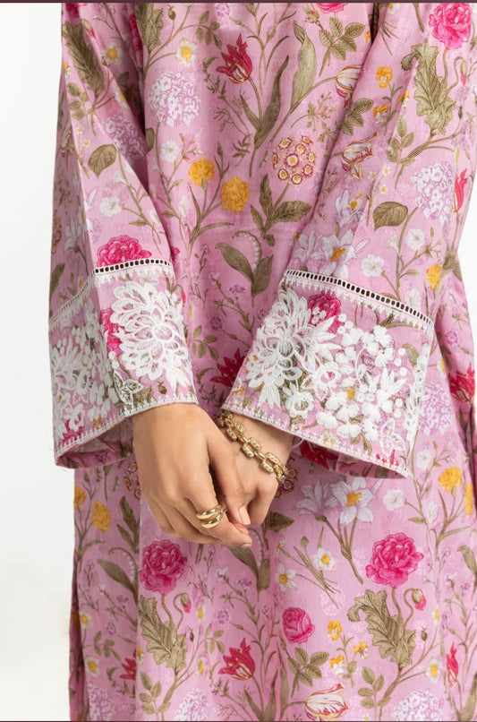 Gul Ahmed Original Printed viscose With embroidery Co-Ord Set