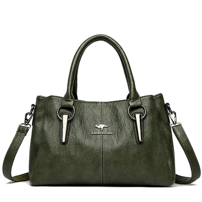 Genuine 3Layers High Quality Soft PU Leather Ladies Shoulder Crossbody Bags for Women  Luxury Handbags  Women  Designer A Main