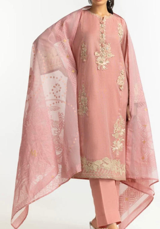 Gul Ahmed Original 2 PCS Maisuri Embroidered Shirt And Trouser