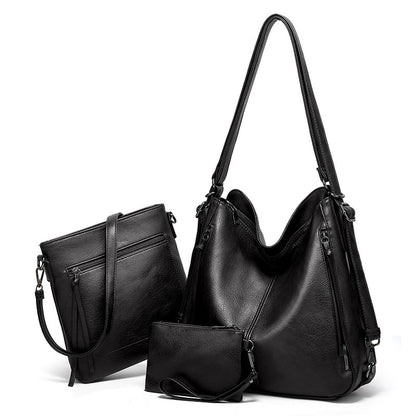 3Pcs-Women's Shoulder Bag Three Piece Tote Crossbody Back Bag