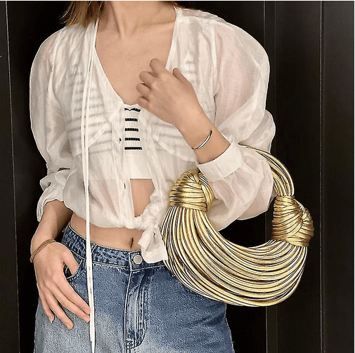 High Quality Gold And Silver Designer Handbags For Women